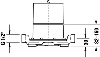 Duravit Grundkörper UP bodenstehend G1/2" – Bild 5