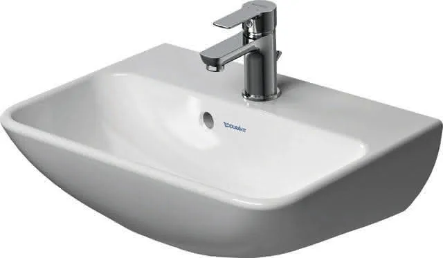 Duravit Handwaschbecken ME by Starck 450mm m.ÜL,m.HLB,HL-Vorstich,weiß seidenmatt