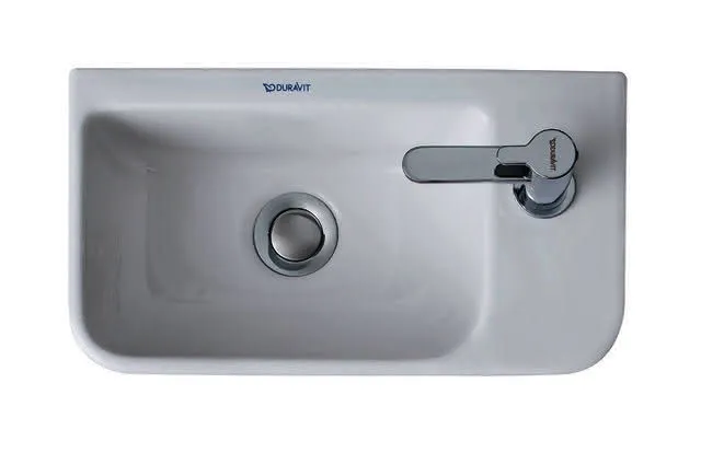Duravit Handwaschbecken ME by Starck weiß ohne Überlauf, m.HLB, Hahnloch rechts, WG
