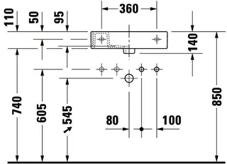 Duravit Handwaschbecken Vero Air 500mm o.ÜL,m.HLB,o. HL,weiß – Bild 4