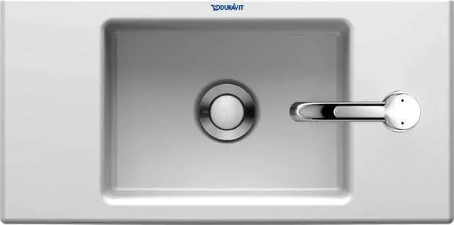 Duravit Handwaschbecken Vero Air 500mm o.ÜL, m.HLB, 1 HL rechts, weiß