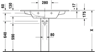 Duravit Möbel-Waschtisch ME by Starck 1030mm Weiß Seidenmatt, mit ÜL, mit HLB, o.HL – Bild 2