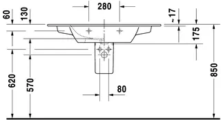 Duravit Möbel-Waschtisch ME by Starck 1030mm Weiß Seidenmatt, mit ÜL, mit HLB, o.HL – Bild 5