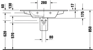 Duravit Möbel-Waschtisch ME by Starck 1030mm Weiß Seidenmatt, mit ÜL, mit HLB, o.HL, WG – Bild 3