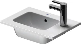 Duravit Möbelhandwaschbecken ME by Starck 430 mm,m.ÜL,m.HLB r.,1 HL,weiß,WG – Bild 2