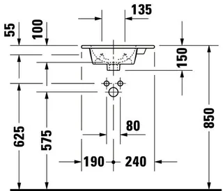 Duravit Möbelhandwaschbecken ME by Starck 430 mm,o.ÜL,m.HLB r.,1 HL,weiß – Bild 5