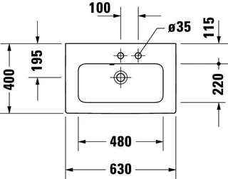 Duravit MWT compact ME by Starck 630mm, Weiß mit ÜL, mit HLB, o.HL, – Bild 3