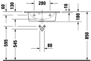 Duravit MWT compact ME by Starck 630mm, Weiß mit ÜL, mit HLB, o.HL, – Bild 4
