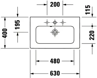 Duravit MWT compact ME by Starck 630mm, Weiß mit ÜL, mit HLB, o.HL, – Bild 2
