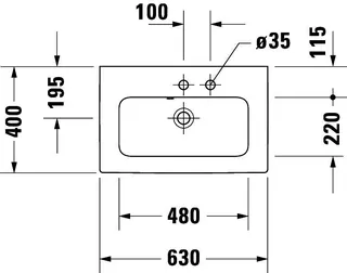 Duravit MWT compact ME by Starck 630mm, Weiß Seidenmatt, mit ÜL, mit HLB, o.HL, WG – Bild 2