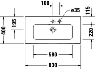 Duravit MWT compact ME by Starck 830mm mit ÜL, mit HLB, o.HL, weiß, WG – Bild 3