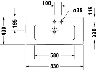 Duravit MWT compact ME by Starck 680mm, Weiß Seidenmatt, mit ÜL, mit HLB, o.HL – Bild 2