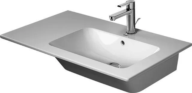 Duravit MWT ME by Starck 830mm Weiß Seiden- matt,m.ÜL,m.HLB,o.HL, Becken rechts