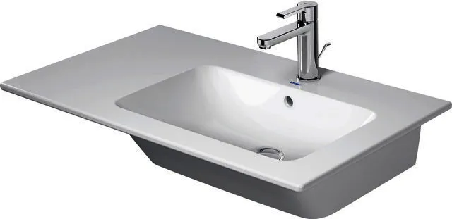 Duravit MWT ME by Starck 830mm Weiß Seiden- matt,m.ÜL,m.HLB,o.HL, Becken rechts, WG