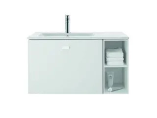 Duravit MWT ME by Starck 830mm, Weiß mit ÜL, mit HLB, 1 HL, Becken links