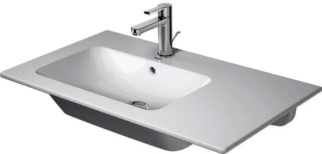 Duravit MWT ME by Starck 830mm, Weiß mit ÜL, mit HLB, o.HL, Becken links,