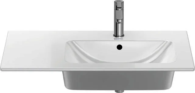 Duravit MWT ME by Starck 830mm, Weiß mit ÜL, mit HLB, 1 HL, Becken rechts,WG