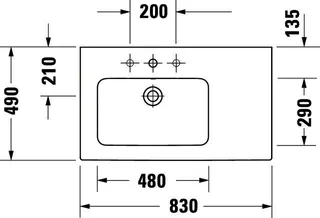 Duravit MWT ME by Starck 830mm, Weiß mit ÜL, mit HLB, o.HL, Becken links, WG – Bild 4