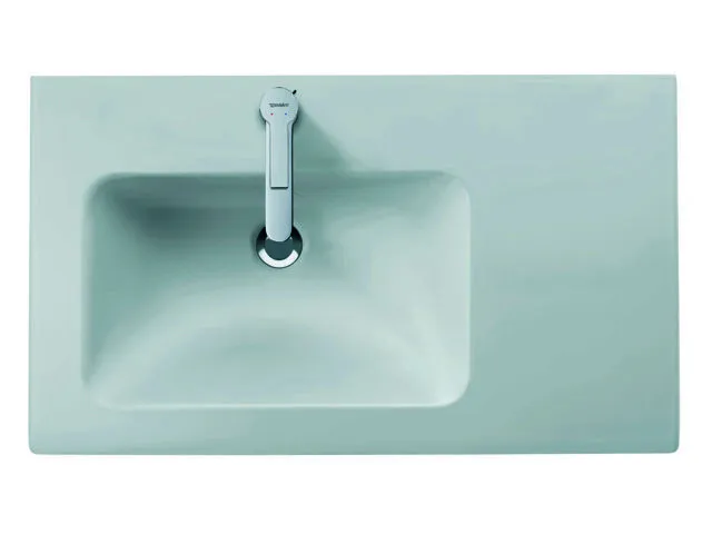 Duravit MWT ME by Starck 830mm, Weiß Seidenmatt,m.ÜL,m.HLB,o.HL,Becken li.