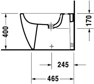 Duravit Stand-Bidet 600mm ME by Starck Weiß Seidenmatt, m. HL, m. HLB, 1 HL, BTW – Bild 4