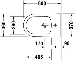 Duravit Stand-Bidet 600mm ME by Starck Weiß Seidenmatt,m.HL,m.HLB,1 HL,BTW, WG – Bild 3