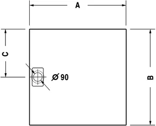 Duravit Stonetto Duschw. Quadr. 900x900x50mm, Mineralguss, Anthrazit Matt – Bild 2