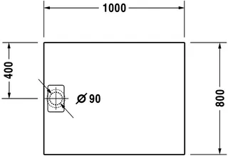 Duravit Stonetto Duschw. R.Ek 1000x800x50mm, DuroCast UltraResist – Bild 5
