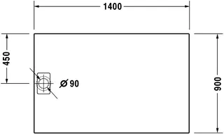 Duravit Stonetto Duschw. R.Ek 1400x900x50mm, Mineralguss, Weiß Matt – Bild 5