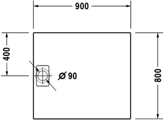 Duravit Stonetto Duschw. R.Ek 900x800x50mm, DuroCast UltraResist – Bild 2