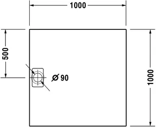 Duravit Stonetto Duschwanne 1000x1000x50mm Mineralguss, Anthrazit Matt – Bild 2