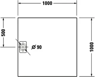 Duravit Stonetto Duschwanne 1000x1000x50mm Mineralguss, Anthrazit Matt – Bild 5