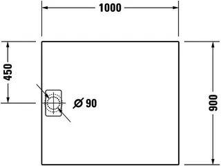 Duravit Stonetto Duschwanne 1000x900x50mm Mineralguss, Anthrazit Matt – Bild 2