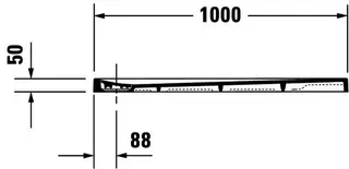 Duravit Stonetto Duschwanne 1000x900x50mm Mineralguss, Anthrazit Matt – Bild 4