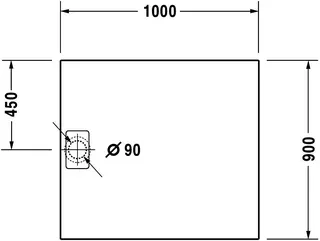 Duravit Stonetto Duschwanne 1000x900x50mm Mineralguss, Anthrazit Matt – Bild 5