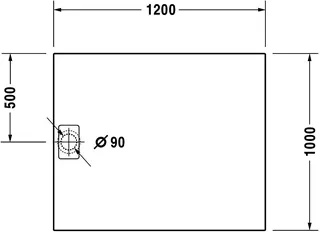 Duravit Stonetto Duschwanne 1200x1000x50mm Mineralguss, Weiß Matt – Bild 2