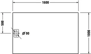 Duravit Stonetto Duschwanne 1600x1000x50mm Mineralguss, Beton Matt – Bild 3