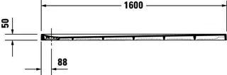 Duravit Stonetto Duschwanne 1600x900x50mm Mineralguss, Weiß Matt – Bild 2