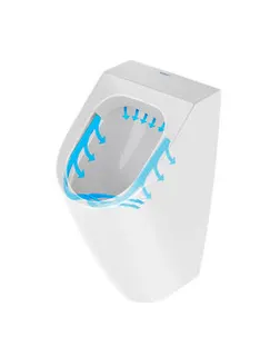 DU Urinal ME by Starck, Zulauf v.hinten rimless, ohne Fliege, weiß HygieneGlaze