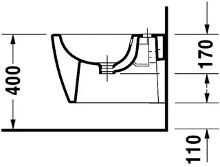 Duravit Wand-Bidet 480mm ME by Starck Comp. Weiß Seidenmatt, m.HL, m.HLB, 1 HL – Bild 5