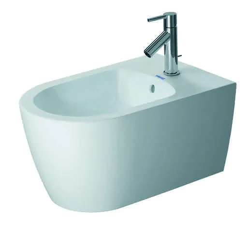 Duravit Wand-Bidet 570mm ME by Starck weiß seidenmatt, m. ÜL, m. HLB, 1 HL