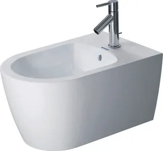 Duravit Wand-Bidet 570mm ME by Starck weiß seidenmatt, m. ÜL, m. HLB, 1 HL – Bild 3