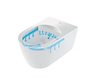 DU WWC-Set ME by Starck,rimless,Durafix TS, weiß, inkl. WC-Sitz mit Absenkautom.