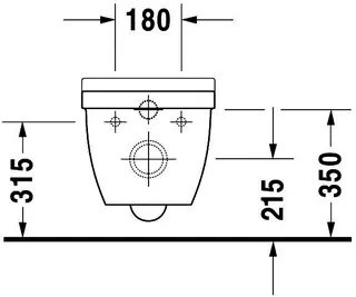 Duravit Wand-WC Set Starck 3, rimless, Weiß Tiefspüler, Durafix u.WC-Sitz m.Absenk. – Bild 2