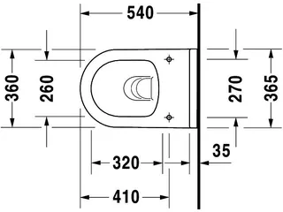 Duravit Wand-WC Set Starck 3, rimless, Weiß Tiefspüler, Durafix u.WC-Sitz m.Absenk. – Bild 3
