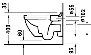 Duravit Wand-WC Set Starck 3, rimless, Weiß Tiefspüler, Durafix u.WC-Sitz m.Absenk. – Bild 4