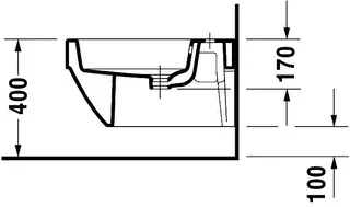 Duravit Wandbidet Vero Air 570mm weiß m.ÜL, m.HLB, 1.HL, Durafix inkl. – Bild 2