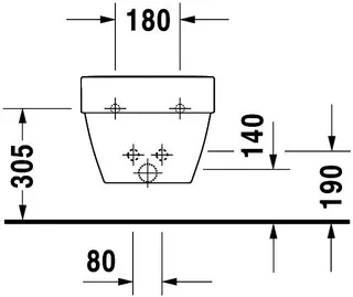Duravit Wandbidet Vero Air 570mm weiß m.ÜL, m.HLB, 1.HL, Durafix inkl. – Bild 3