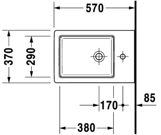 Duravit Wandbidet Vero Air 570mm weiß m.ÜL, m.HLB, 1.HL, Durafix inkl. – Bild 4