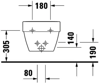 Duravit Wandbidet Vero Air 570mm weiß m.ÜL, m.HLB, 1.HL, Durafix inkl. – Bild 5