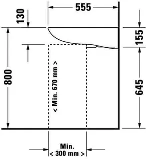 Duravit Waschtisch D-Code Vital 600 mm mit ÜL, mit HLB, 1 HL, weiß – Bild 2